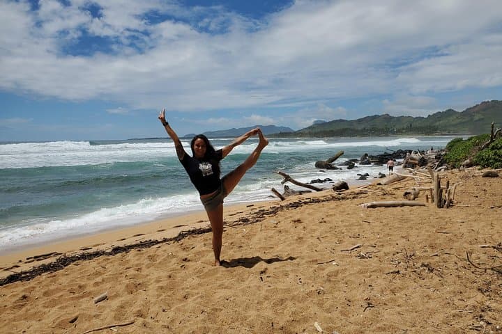 Oceanfront Morning Yoga on Kauai's East Shore photo 3