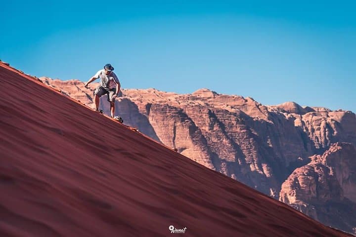 Desert Drives and Sandboarding: One-Day Wadi Rum Tour from Aqaba