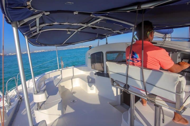 Private Catamaran: Cancun to Isla Mujeres — Snorkel the Underwater Museum photo 5