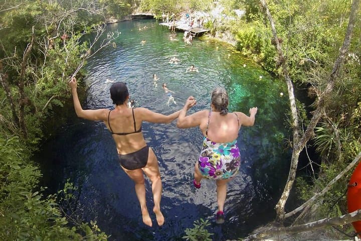 Tankah Park Five Cenotes Adventure Tour from Tulum — Snorkel, Zipline & Cliff Jump