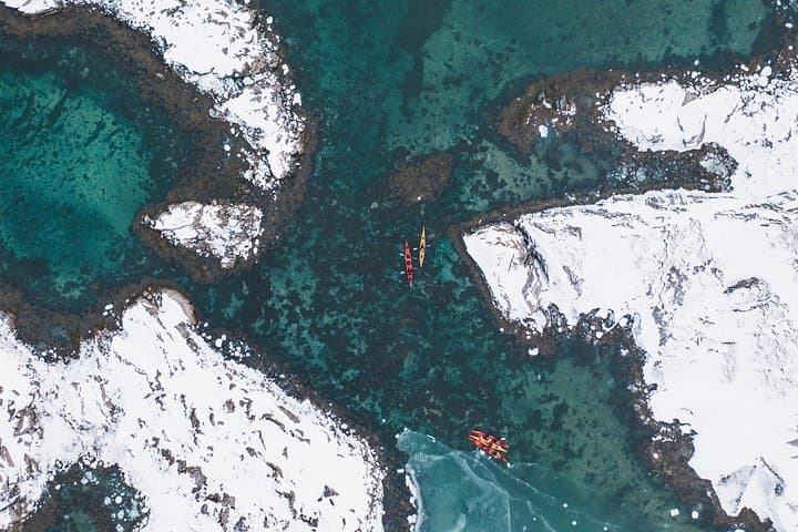 Winter Half-Day Kayak Tour in Lofoten — Paddle the Frozen Coastline from Eggum