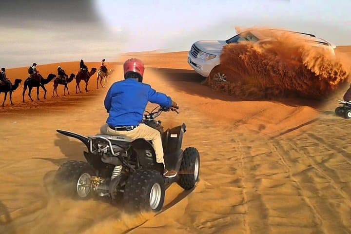Dubai Evening Desert Safari: Dune Bashing, Quad Bikes & Bedouin BBQ