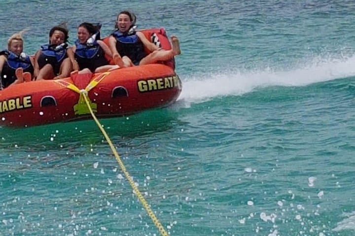 Inflatable Toy Rides on Barbados West Coast — Big Mable & Airhead Coastal Thrills photo 1