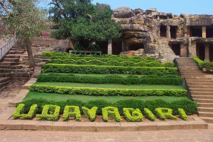 Bhubaneswar Day Tour: Udayagiri-Khandagiri Caves & Dhauli Peace Pagoda