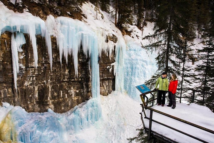 Johnston Canyon Icewalk from Banff: Guided Frozen Waterfalls Tour