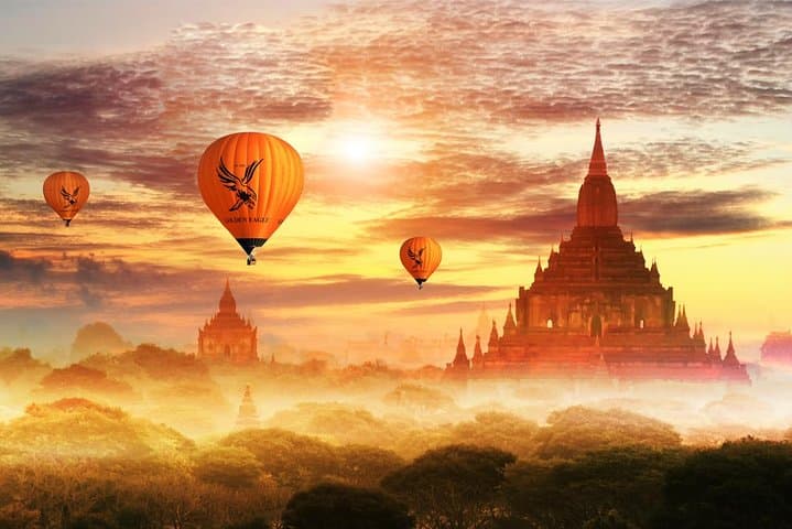 Sunrise Hot Air Balloon Over Bagan — Golden Eagle Ballooning Myanmar photo 2