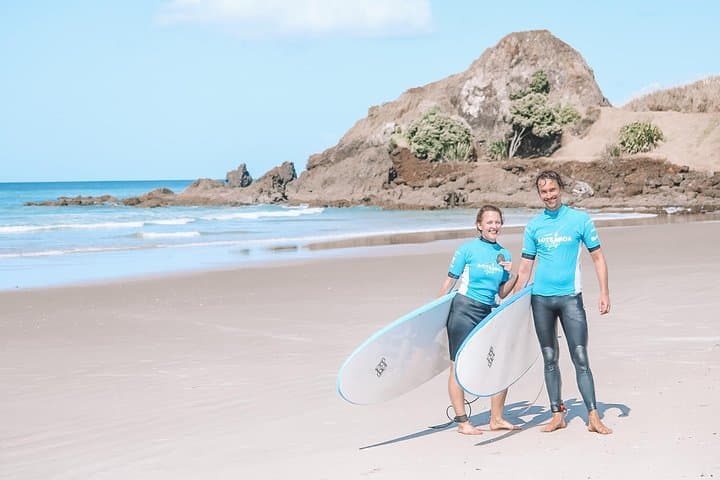 Learn to Surf at Te Arai Beach: 2-Hour Beginner Lesson on Auckland’s East Coast