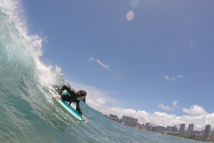 Private 1:1 Waikiki Bodyboarding Lesson with Pro Coach — Improve Your Wave Skills photo 3