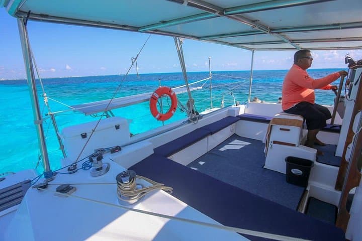 Private Catamaran Cancun to Isla Mujeres — Snorkel, Sail & Playa Norte (Half or Full Day) photo 3