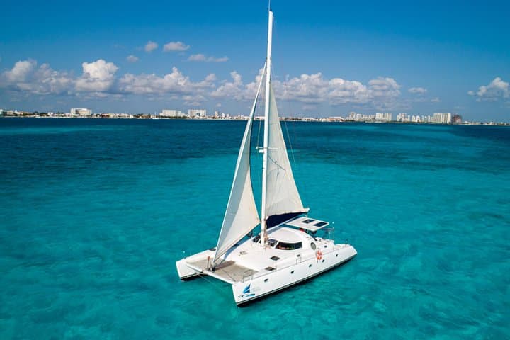 Private Catamaran Cancun to Isla Mujeres — Snorkel, Sail & Playa Norte (Half or Full Day) photo 1