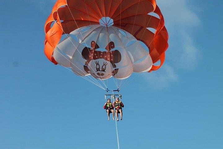 Parascending at Marina Rubicon: 100m Coastal Flight Over Playa Blanca photo 2