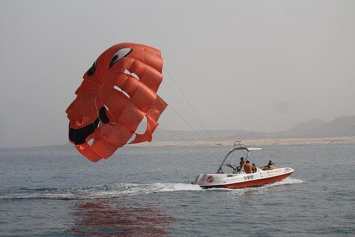 Parascending at Marina Rubicon: 100m Coastal Flight Over Playa Blanca photo 5
