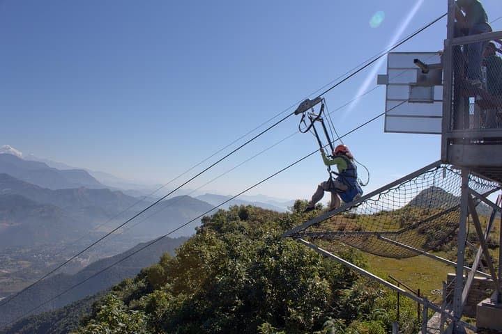 Sarangkot Zip Flyer: 1.8 km High-Speed Zipline Over Pokhara and Annapurna