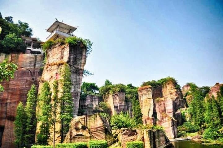 Lotus Mountain & Seagull Island Private Day Tour from Guangzhou: Big Buddha, Ancient Quarries & Village Cycling photo 3