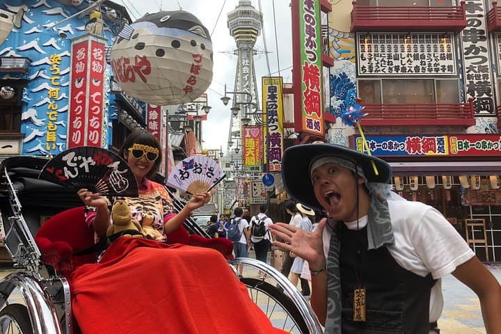 Osaka New World Rickshaw Tour: Shinsekai & Tsutenkaku Experience photo 3