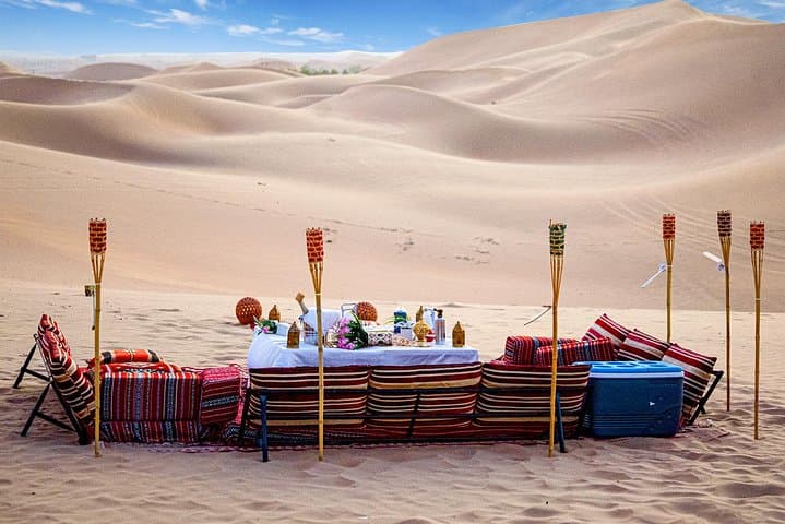 Abu Dhabi Private Desert Sunset Dune Dinner and Dune Bashing Experience photo 6