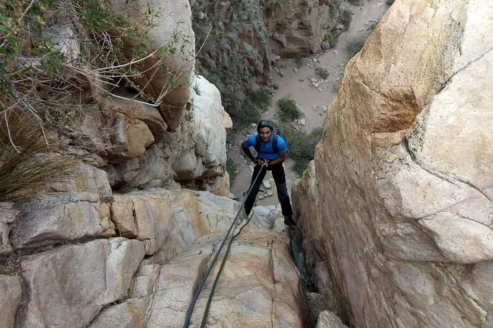 Cacheuta Trek & Rappels — Andes Cliffs, Hot Springs and Valley Views