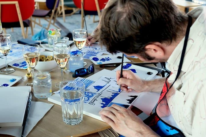 Paint Prague: Canvas Workshop with Local Wine in the Old Town photo 6
