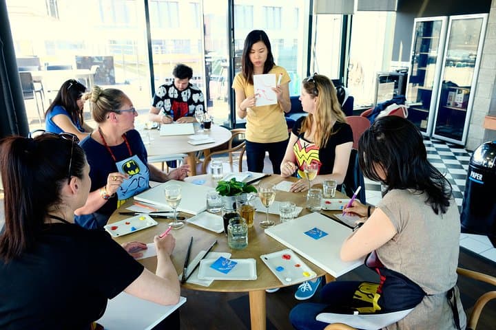 Paint Prague: Canvas Workshop with Local Wine in the Old Town photo 5