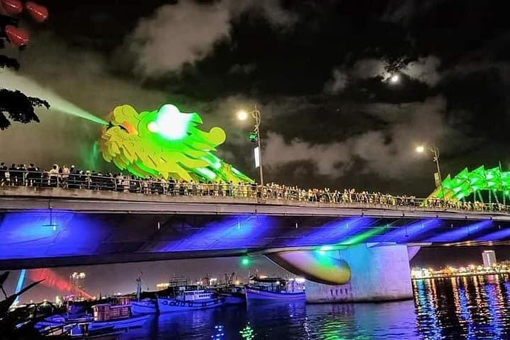 Da Nang Nightlife Tour: Marble Mountains, Lady Buddha & Dragon Bridge Fire Show photo 2