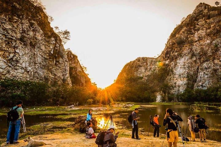 Day Escape to Ratchaburi: Caves, Hot Springs & Khao Ngu Views