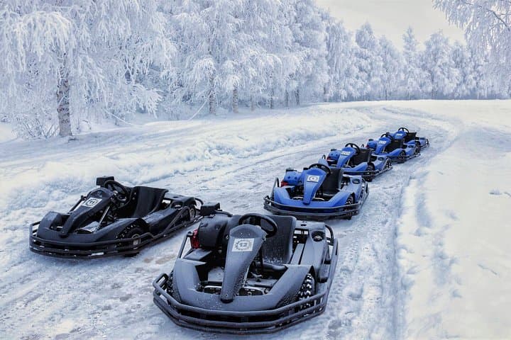 Arctic Ice Karting and Snowmobile Safari in Rovaniemi — Drive Frozen Tracks and Lakes