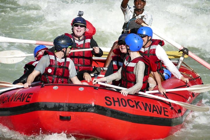 Zambezi Whitewater Rafting and Open-Bar Sunset Cruise Below Victoria Falls