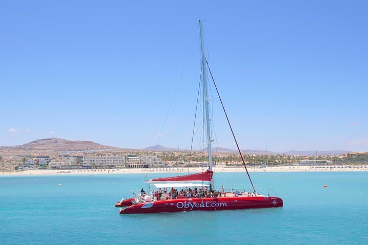 OBYCAT Catamaran Experience: Half-Day Sailing & Snorkeling from Caleta de Fuste