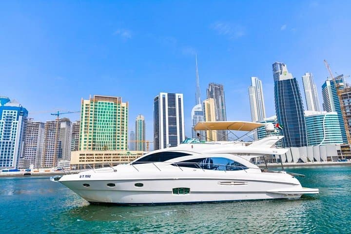 Private Overnight Luxury Mini Yacht in Dubai Marina — BBQ, Sleep Aboard & Skyline Views photo 1