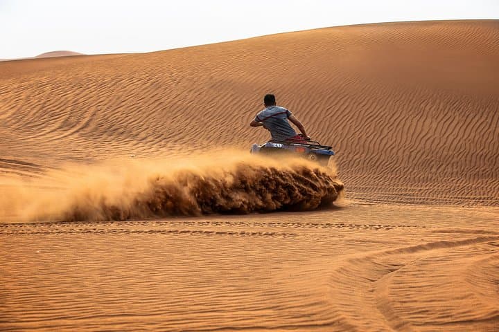 Dubai Desert Quad Safari: Sunset Dunes, Sandboarding & Camp Dinner photo 2