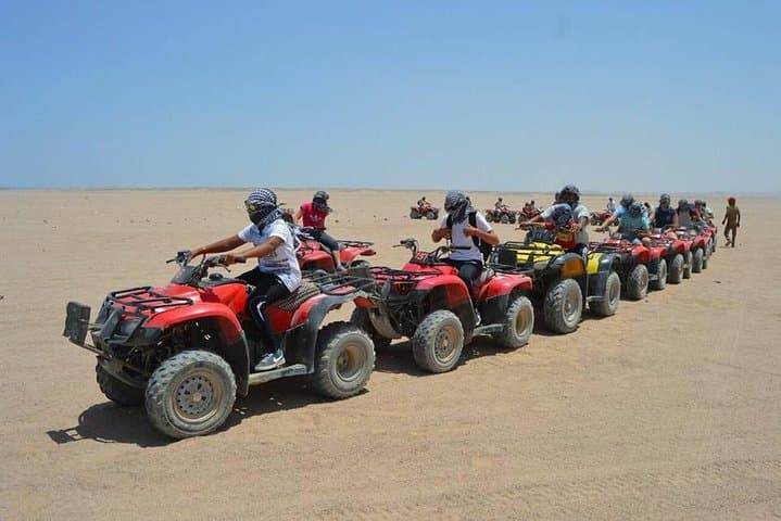 Super Desert Safar: Hurghada Quad-Bike Sunset & Bedouin Camp Experience