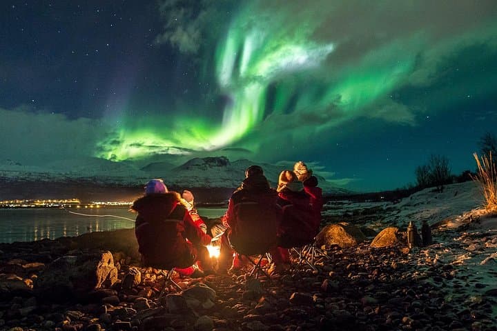 Chasing the Northern Lights from Tromsø: Guided Aurora Hunt with Photographer and Bonfire