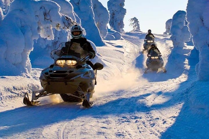 Snowmobile Ice Fishing from Levi: Campfire Catch & Arctic Silence photo 2