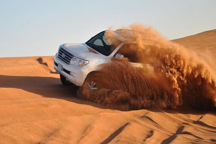 Morning Desert Safari Dubai: Private Dune Bashing, Camel Ride & Sandboarding