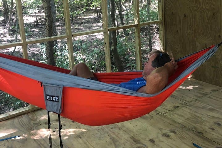 Overnight at Riverside Platform Campsite on Lynches River — Paddle-In Screened Camping photo 2