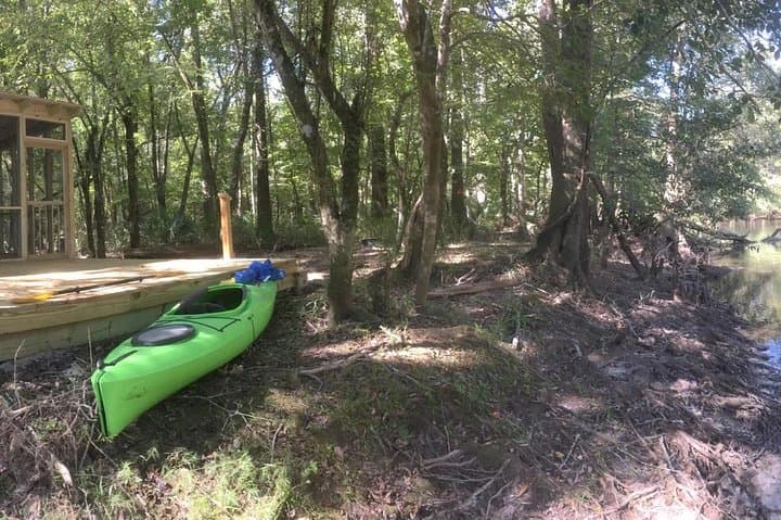 Overnight at Riverside Platform Campsite on Lynches River — Paddle-In Screened Camping photo 4