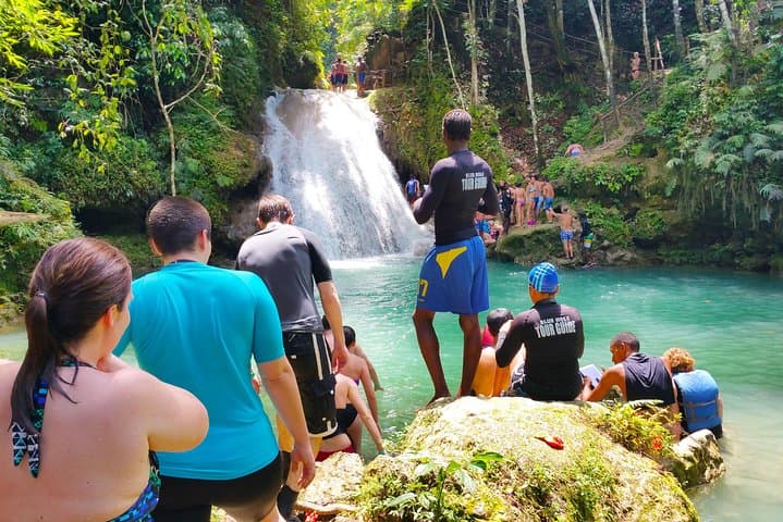 Blue Hole Falls & White River Tubing from Falmouth, Jamaica — Secret Falls and River Float