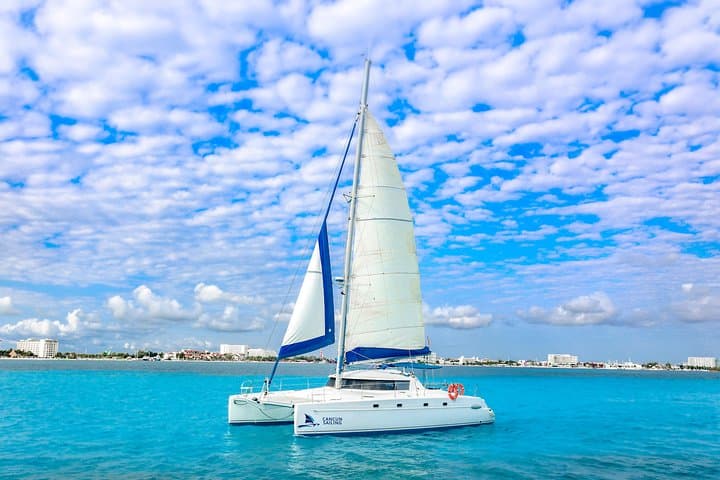 Private Catamaran Cruise from Cancun to Isla Mujeres — Snorkel Reefs & Beach Stops photo 1