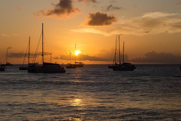 St. Lucia Champagne Sunset Catamaran Cruise from Castries