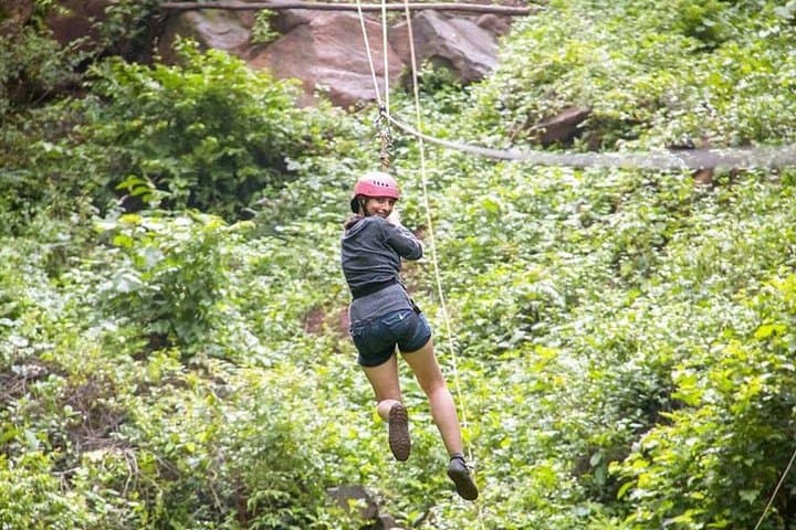 Overnight AC Tent Adventure in Durshet: Zipline, Burma Bridge & Forest Lodge Escape