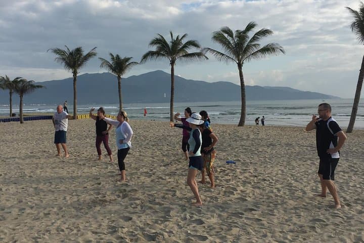 Chen Tai Chi Morning Practice on Da Nang Beach photo 2
