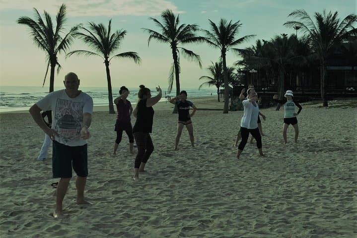 Chen Tai Chi Morning Practice on Da Nang Beach photo 3
