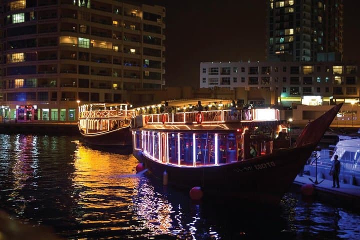Dubai Marina Dhow Cruise: Evening Sightseeing & Dinner on a Traditional Arab Dhow photo 4