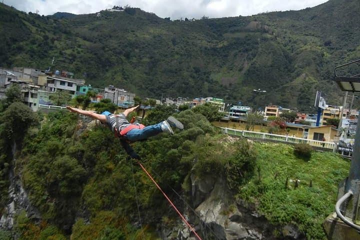 Leap and Swing: 100m Bridge Bungee & Swing Jump in Baños, Ecuador