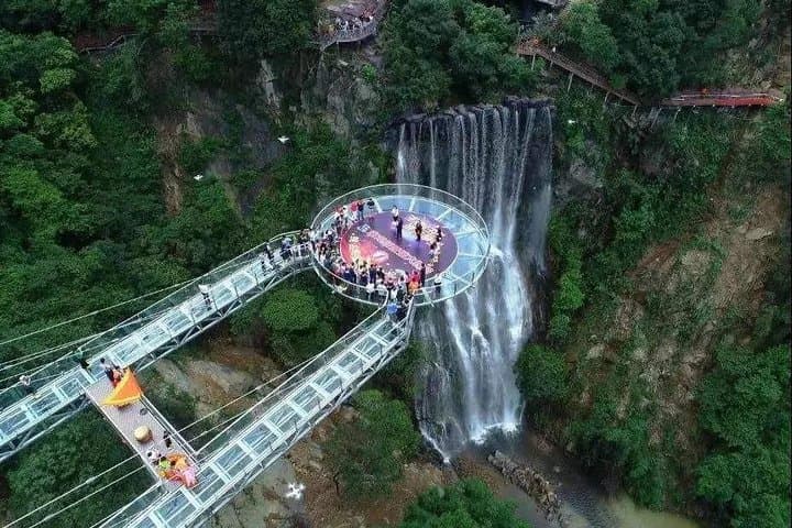 Gulong Gorge Glass Skywalk Bridge Private Tour — Skywalk & Waterfall Views from Guangzhou photo 3