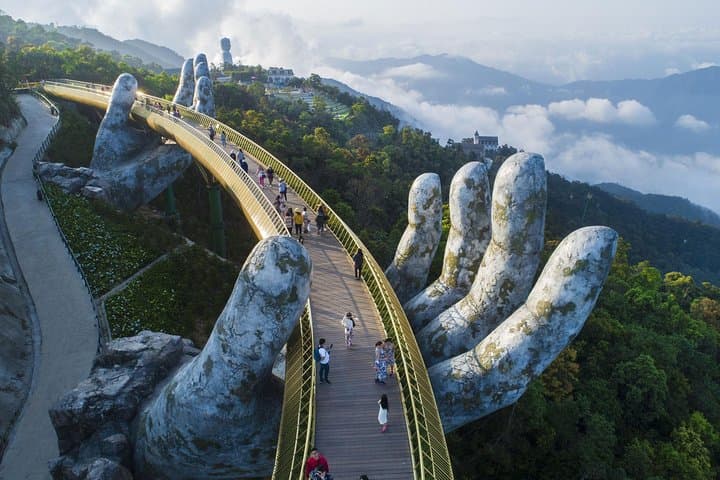 Marble Mountains & Ba Na Hills Full-Day Tour — Golden Bridge, Caves & French Village photo 5