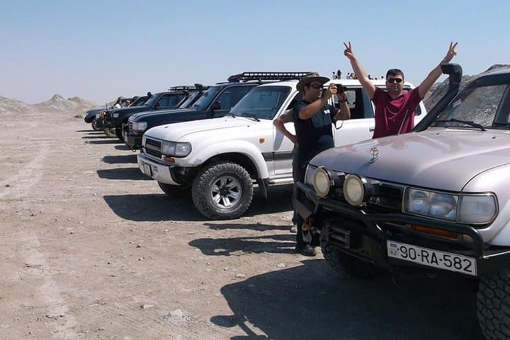 Off-Road to Azerbaijan’s Mud Volcanoes and Gobustan: 4x4 Jeep Adventure from Baku