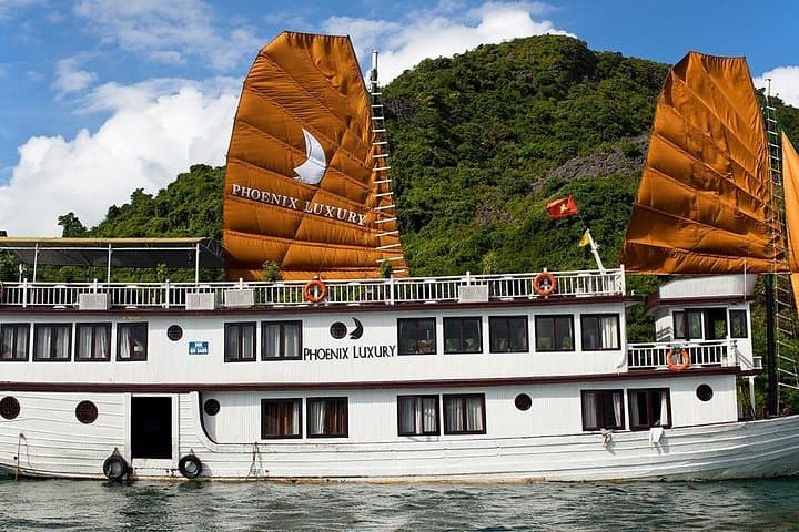 Phoenix Cruise Full Day: Halong Bay Junk to Thien Cung & Floating Villages photo 2