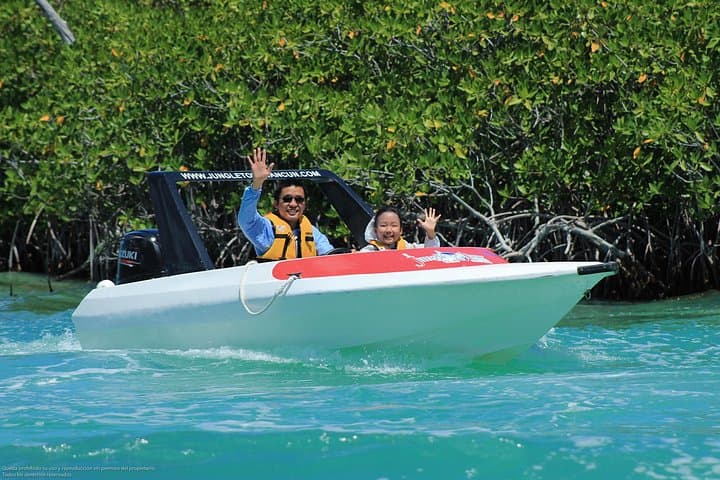 Drive a Speedboat and Snorkel Punta Nizuc: Cancun Jungle & Reef Tour photo 3
