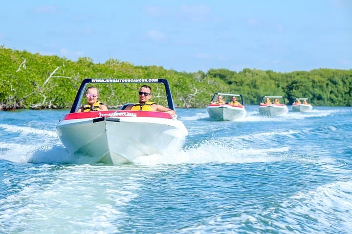 Drive a Speedboat and Snorkel Punta Nizuc: Cancun Jungle & Reef Tour photo 1